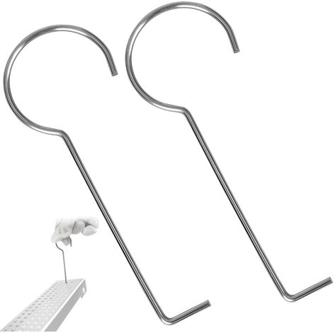 Lot de 2 crochets de levage de caniveau de douche en acier inoxydable - Crochets de drainage de sol - Clé de vidange - Crochet de levage pour cuisine, salle de bain, caniveau de douche et (1/5)