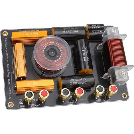 Filtre passif 2 voies 1100 W pour haut-parleurs Hi-Fi, haut-parleurs graves et aigus, 1600 Hz, pour scène et home cinéma.
