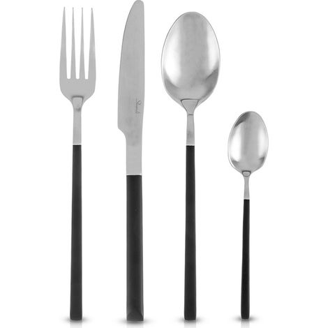 SET DI POSATE IN ACCIAIO PER 6 PERSONE, SET DA CENA, 24 PEZZI (1/5)