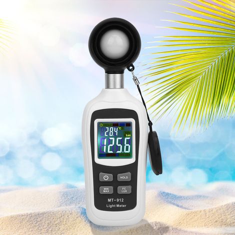 Photomètre numérique portable de haute précision (0-20 000 lx) - Illuminomètre, luxmètre, thermomètre (1/5)