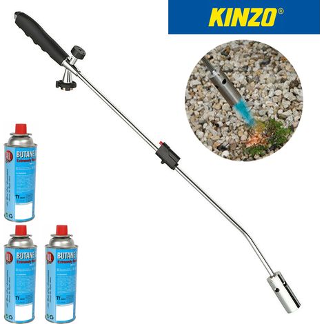 Kinzo Unkrautbrenner + 3 Butan Gaskartuschen-D11929+3xD21376 (1/2)