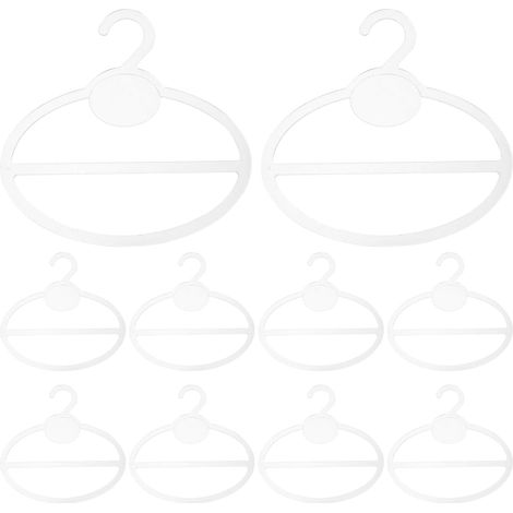 Lot de 10 Cintres Ronds Porte-Écharpes Organisateur Multifonctionnel pour Foulards Cravates Ceintures Et Accessoires Design Peu Encombrant pour Rangement Maison (1/5)