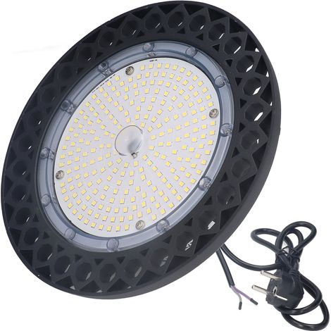 LED-Hallenleuchte, 240 LEDs, 100 W, 5000 K, Schutzart IP65, wasserdicht, korrosionsbeständig, Aluminiumgehäuse, Garagenbeleuchtung, 100–277 V, EU-Stecker (1/5)