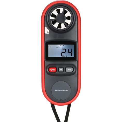 Anémomètre numérique mini échelle Beaufort IP67 thermomètre NTC portable poche mesureur vitesse vent flux air température indice refroidissement écran LCD rétroéclairé mode max/moy