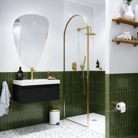 Meuble de salle de bain Vicenza 60cm Noir - 1 - Intégrée