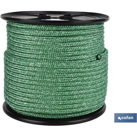 Enrouleur drisse nautique 10 mm 100 m vert