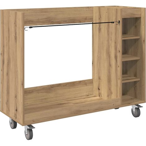 Armadio da golf rettangolare con grande spazio di archiviazione interno 120 x 45 x 98 cm in legno rovere artigianale 020055077
