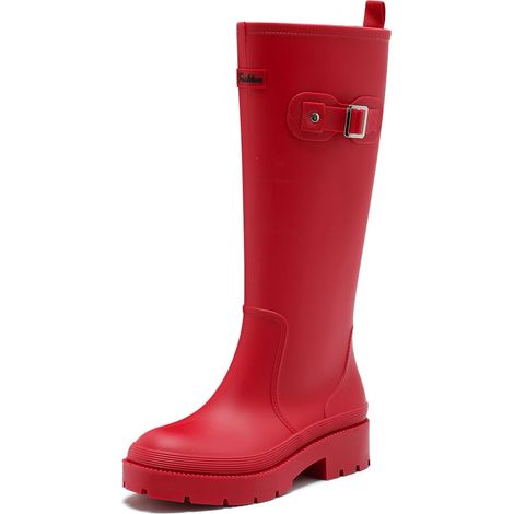 Bottes Impermeable De Pluie Femme, Confortable Caoutchouc Jardin Bottines, Chaussures Pour L'ExtéRieur (1/5)
