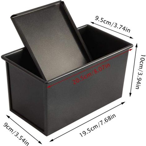 Moule à pain avec couvercle antiadhésif, moule à gâteau rectangulaire, moule à toasts et à gâteaux, ustensiles de pâtisserie (1/5)
