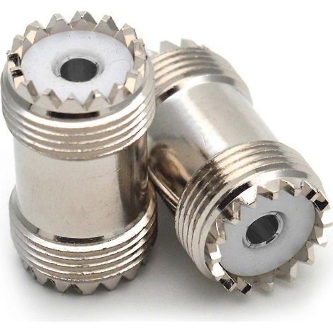 2 pièces Connecteur Droit UHF Femelle SO239 vers UHF Femelle SL16 (1/5)