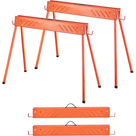 Mophorn Cavalletto Taglialegna Pieghevole con Capacità di Carico di 299,4 kg, Set Portatile da 2 Pezzi con Cuscinetti Antiscivolo per Lavori di Carpenteria, Supporto Versatile per Banco da Lavoro (1/5)