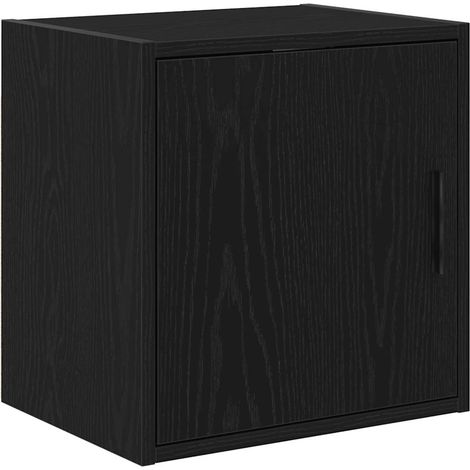 Garagen-Wandschrank Schwarz Holzwerkstoff