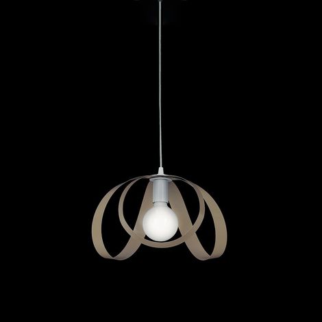 Sospensione Moderna 1 Luce Ferro Laccato Bianco E Tortora Serie Piovra (1/2)
