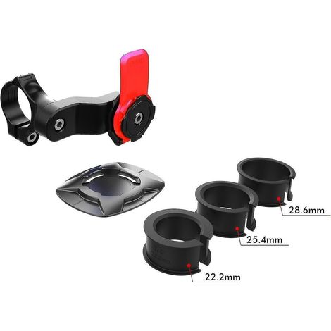 Support de téléphone pour vélo/moto compatible Quad Lock, fixation guidon livraison gratuite noir rouge (1/5)