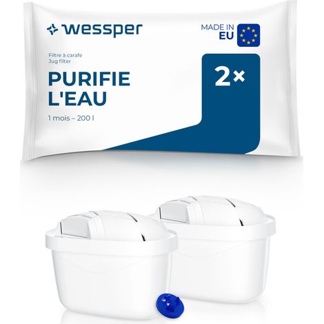 Cartouche Filtrante, Filtre à Eau Compatibles avec la Carafe Filtrante Maxtra, Filtre avec Charbon Actif et résine échangeuse d'ions - 2 pièces (1/5)