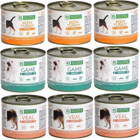 Mezcla de sabores para perros adultos Nature's Protection 9x200g (1/5)