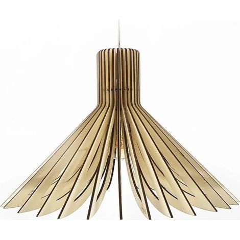 Suspension Led bois Ava - Atelier Loupiote (1/3)
