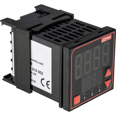 Régulateur de température PID, 24 V (c.a./c.c.), 3 sorties Relais Analogique, thermocouple type B, thermocouple type C, ( Prix pour 1 ) (1/3)