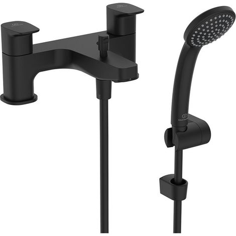 Ideal Standard Ceraplan Dual Control Bath Shower Mixer Tap - Silk Black (1/2)