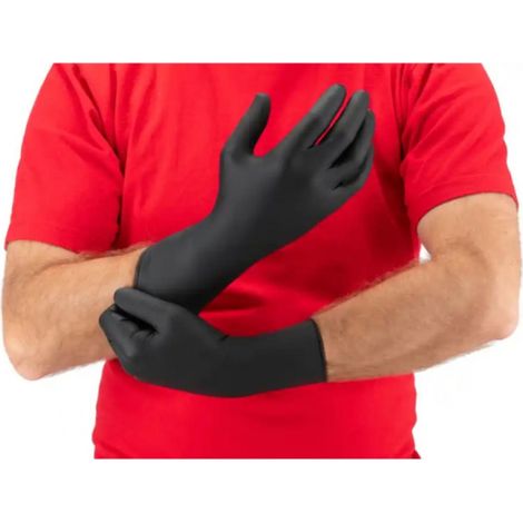 Gants de moto Mercator en nitrile noir taille L 100 pièces.