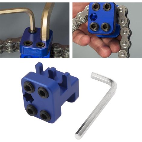 【Master-Ketteneinpresswerkzeug】 Aluminium-Ketteneinpresswerkzeug für 520er, 525er und 530er Ketten – Einfaches Einpressen der Seitenplatte für Motorradreparaturen (1/5)