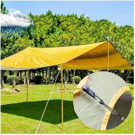 pair Lot de 6 tendeurs en caoutchouc avec crochets, crochets pour tendeurs ou sandows, tendeurs élastiques en caoutchouc, pour banderoles, tentes, sacs de couchage, bâches (1/3)