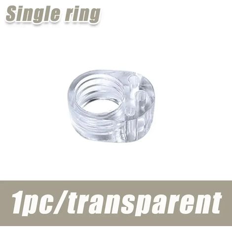 (1 pièce - Anneau simple) Butée de porte - Protection de sécurité - Coussinet de poignée de porte en silicone transparent - Amortisseur de choc mural - Protection pour bébé - Maison (1/5)