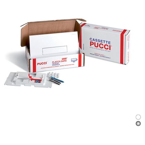 KIT PLACCA SARA SP. 12 MM PER CASSETTE PUCCI DAL 1992 AL 2010- Cromo- PUCCI- pezzi 1