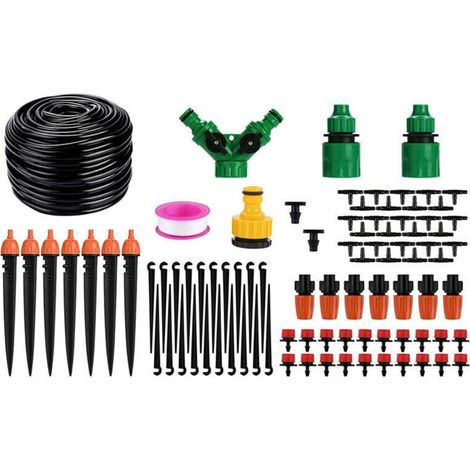 Kit d'Arrosage Automatique Goutte à Goutte - JINFGERNE - Système Micro-Irrigation pour Jardin, Potager, Pelouse, Serre et Terrasse, Économie d'Eau et Installation Facile