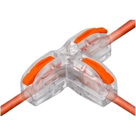 16PCS T-Type Electrical Connection Terminal Compact Wire Connector, Compact Conductor Wire Connectors Spring Terminal Block Electrical Connection (1/5)