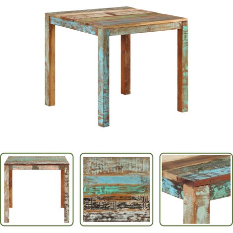 Massiver Esstisch - Esstisch 82x80x76 cm Altholz Massiv (1/5)