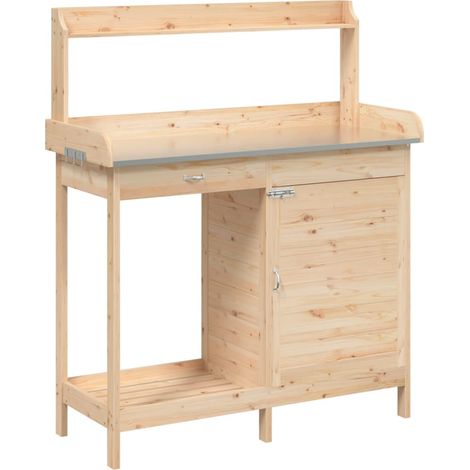 Maison Exclusive - Tavolo Invaso con Mobile 110,5x45x124,5cm Massello Abete