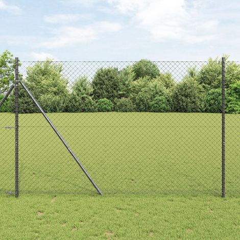 vidaXL Clôture en treillis métallique 10 x 1,5 m Acier Gris