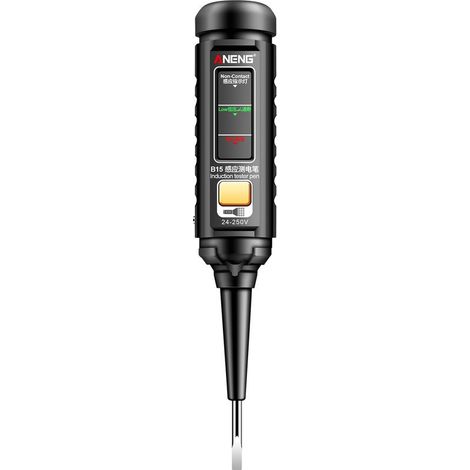 Stylo testeur d'induction ANENG B15 avec lumière de couleur, outil de test professionnel pour électricien et tournevis de détection de tension alternative 24 V-250 V (1/5)