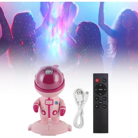 LED-Sternenprojektor-Nachtlicht, USB-Astronauten-Sternenprojektorlampe, RGB-Stimmungslicht, Kindergeburtstagsgeschenk, Rosa (1/5)