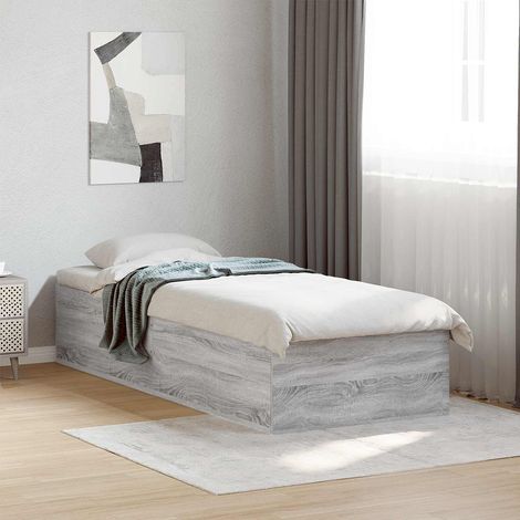 Estructura de cama de suelo Sonoma gris 80 x 200 cm (1/5)