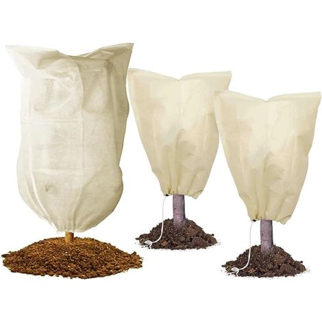 Set di 3 coperture invernali per piante da esterno, riutilizzabili (60x80 cm e 80x120 cm)