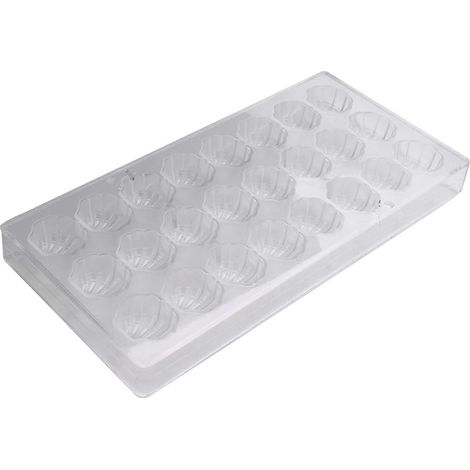 3D-muschelförmige, harte Schokoladenform aus transparentem Polycarbonat für Eiscreme, Gelee und Bonbons. (1/5)