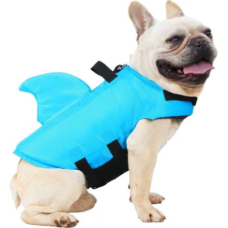 [JAMAIS UTILISÉ]Gilet de sauvetage pour chien, gilet de sécurité, bouée de sauvetage pour chiot, maillot de bain pour chien de petite et moyenne taille (XS, bleu) (1/4)
