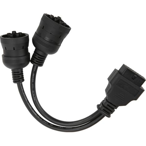 29,5 cm langes 16-poliges OBD2-Buchsen-auf-9+6-poliges LKW-Diagnoseadapterkabel für Scanner (1/5)