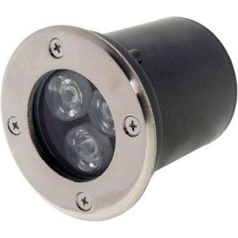 Silamp – Spot encastrable extérieur LED IP65 220V 3W 240 lumens – Angle 18° – Aluminium pour allée et piscine – Blanc chaud 2300K