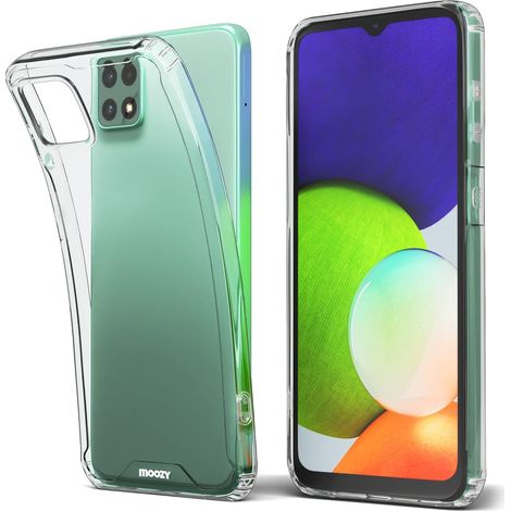 CUSTODIA PER SAMSUNG GALAXY A22 5G IN SILICONE TRASPARENTE (1/5)