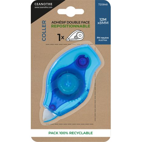 Dérouleur adhésif permanent double-face 12 m