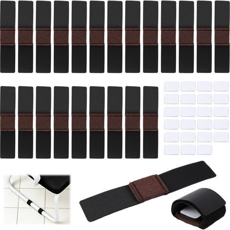 24 pcs Coussinets en Feutre pour Meubles Pieds de Chaise Découpables Protecteur de Sol Tampon Feutre Auto Adhésif 14,8 x 3,1 cm Anti Rayures Réduction du Bruit pour Bois Carrelage Stratifié (1/5)