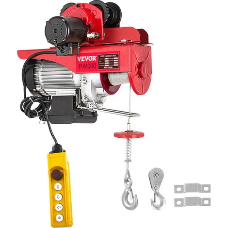 Palan à Câble Électrique 220 V Palan Électrique à Chaîne, Charge Nominale 1000 kg, 1800 W avec Télécommande Filaire 1,4 m, pour Atelier, Garage, Entrepôt, Industrie, Levage de Charges Lourdes (1/5)