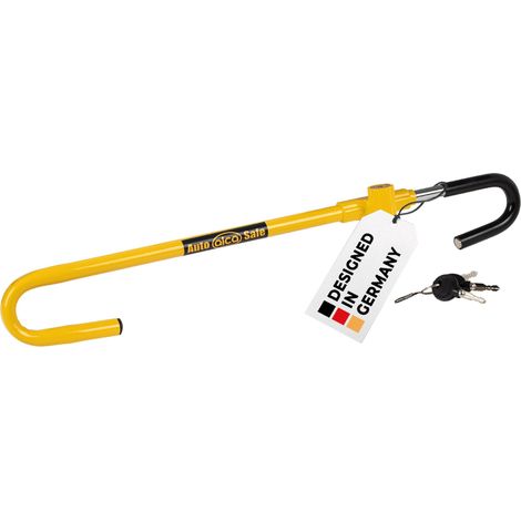 alca® Lenkradschloss Kupplungsschloss + Tasche + 3 Sicherheitsschlüssel I verstellbar von 51 - 73 cm Abstand I Lenkradsperre Lenkradkralle Bremspedal Diebstahlschutz Wegfahrsperre