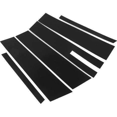 Ensemble de 6 pièces comprenant des caches pour vitres latérales, des autocollants noirs brillants pour montants et des baguettes décoratives de rechange pour Ford Taurus 2010-2019 (1/5)