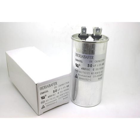 Condensateur Premium CBB65 50uF 450V AC ±5% 40/70/21 50/60Hz Démarrage et fonctionnement pour la climatisation - Machine à laver - Pompe à eau et broyeur de papier (1/5)