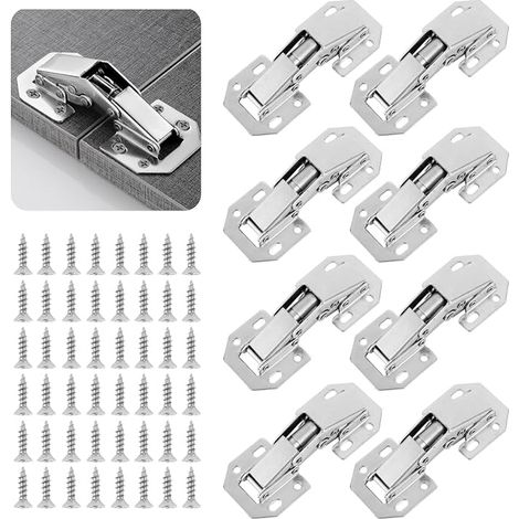 Kitchen Cabinet Hinges Bedroom Cabinet Door Hinges for Bathroom Bedroom Dining Room Hydraulic Soft Close Hinges (1/3)