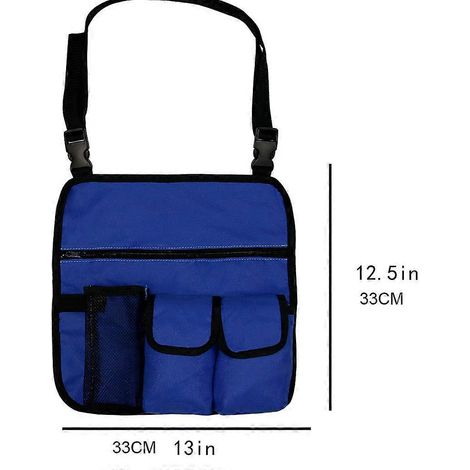 Sac de plage étanche à 4 poches avec porte-gobelet et bandoulière, pour siège et accoudoir. (1/4)